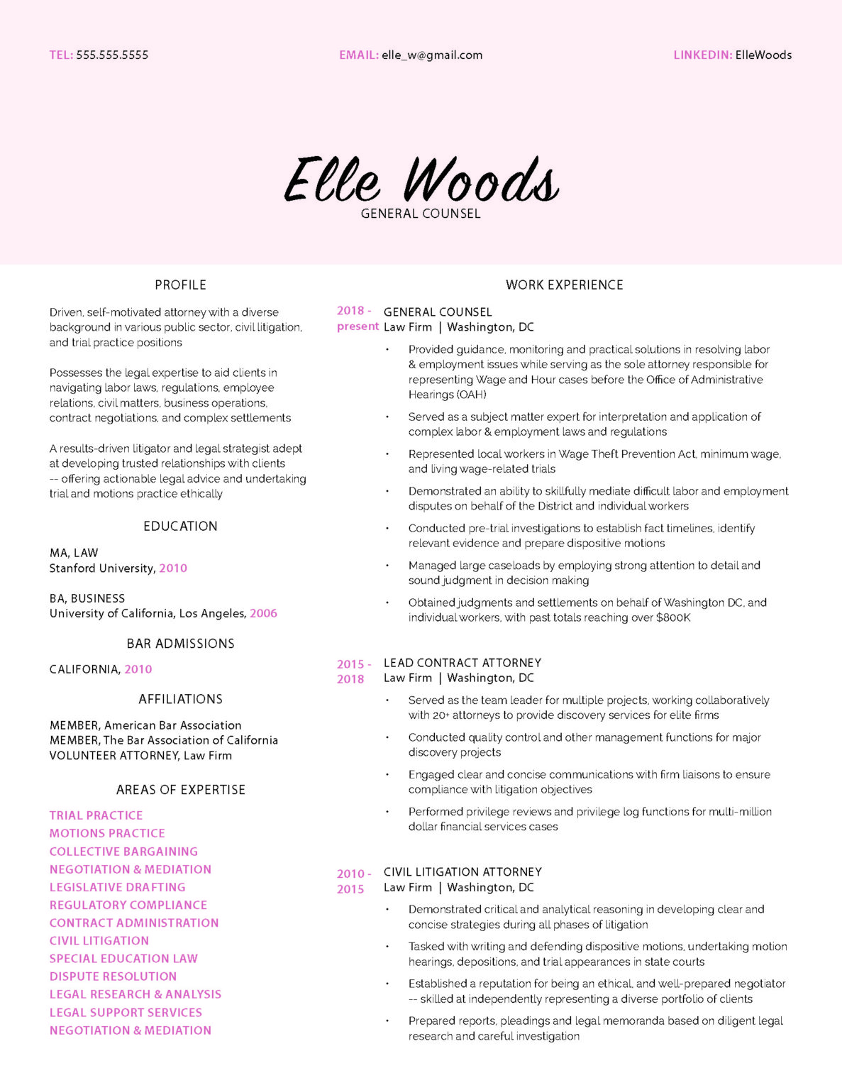 Modern Resume Formatting Examples CareerLaunch Resume Samples